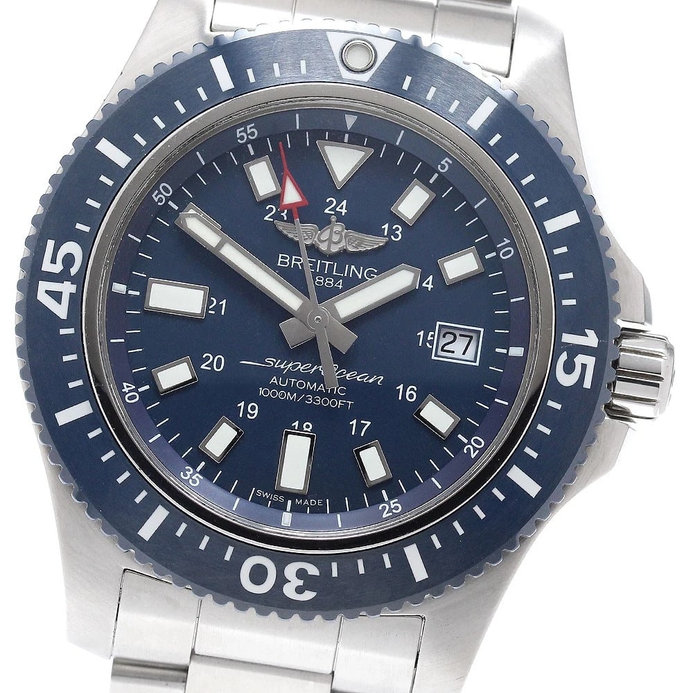 BREITLING SUPER OCEAN 44 SPECIAL DATE AUTOMATIC WATCH: BREITLING Super Ocean 44 Special Date Automatic Watch Brand: BREITLING Type/Style: Wristwatch Material: Band Material Stainless Steel, Case Material Stainless Steel Color: Band Color Silver, Case
