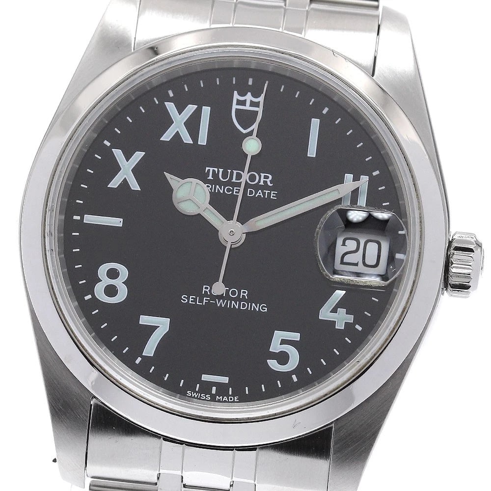TUDOR PRINCE DATE UNIQUE DIAL DATE BLACK DIAL AUTOMATIC WATCH (1 of 3)