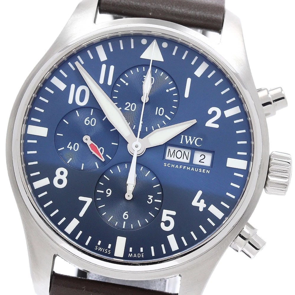 IWC SCHAFFHAUSEN PILOT'S WATCH PETITE PRINCE AUTOMATIC WATCH: IWC SCHAFFHAUSEN Pilot's Watch Petite Prince Automatic Watch Brand: IWC SCHAFFHAUSEN Type/Style: Wristwatch Material: Band Material leather, Case Material Stainless Steel Color: Band Color Brown,