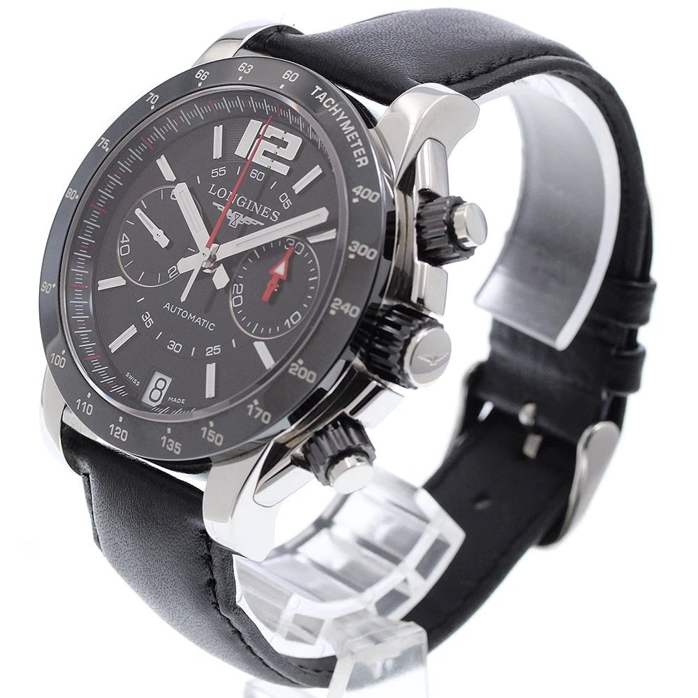 LONGINES ADMIRAL CHRONOGRAPH GRAY DIAL AUTOMATIC WATCH - 2