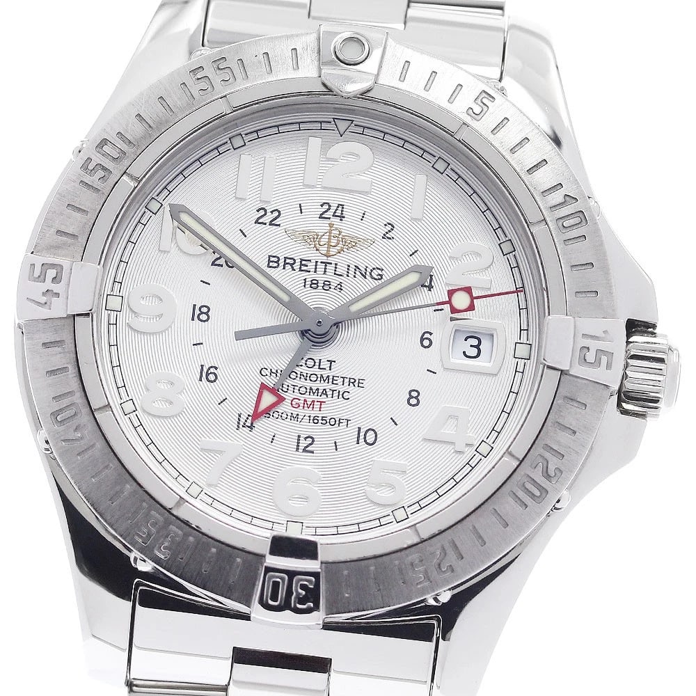 BREITLING COLT GMT SILVER DIAL AUTOMATIC WATCH: BREITLING Colt GMT Silver Dial Automatic Watch Brand: BREITLING Type/Style: Wristwatch Material: Band Material Stainless Steel, Case Material Stainless Steel Color: Band Color Silver, Case Color