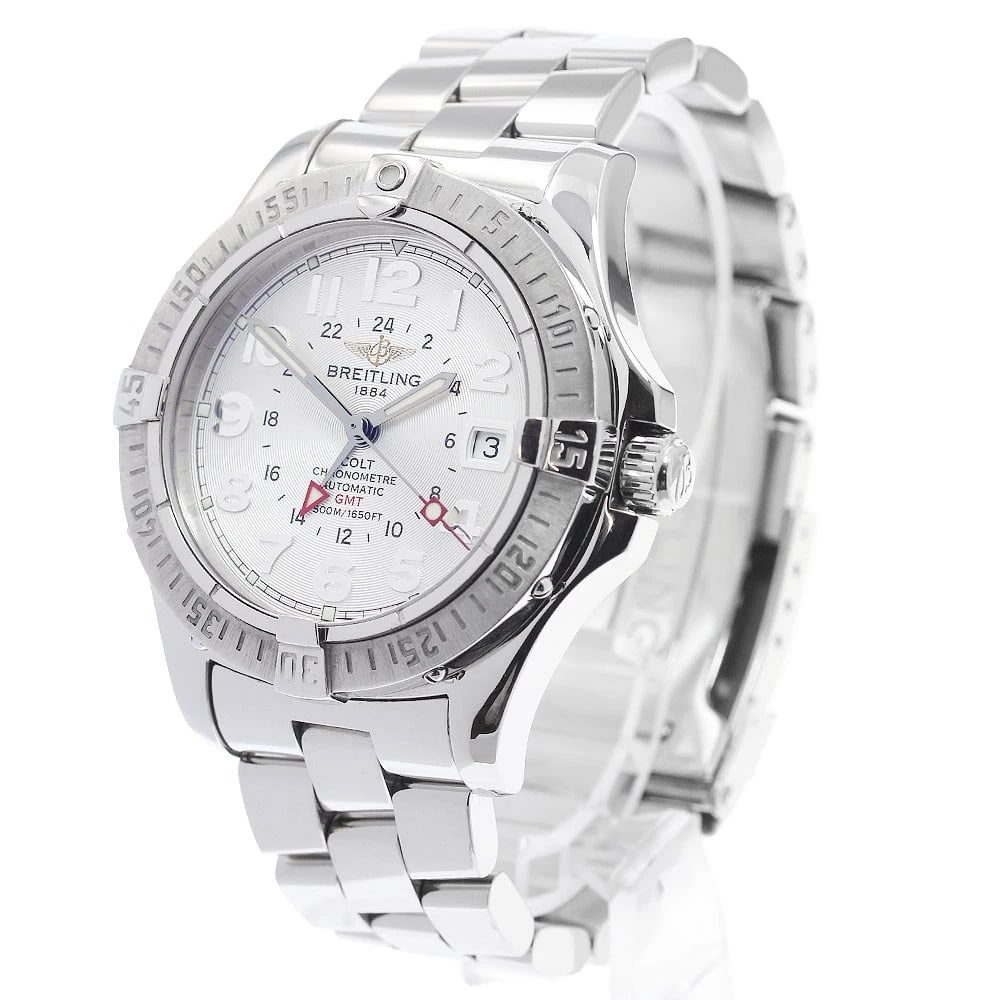 BREITLING COLT GMT SILVER DIAL AUTOMATIC WATCH - 2