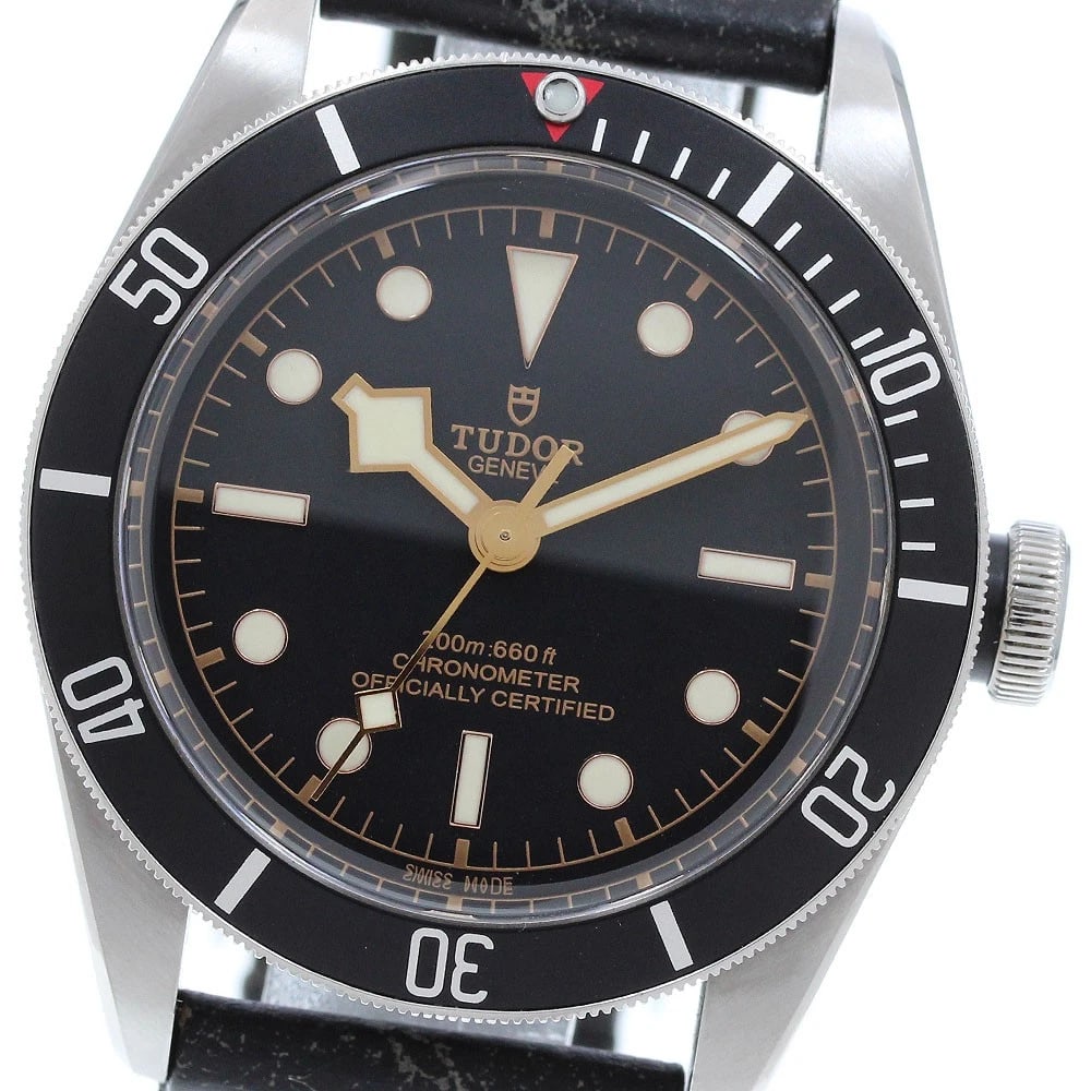 TUDOR HERITAGE BLACK BAY BLACK DIAL AUTOMATIC WATCH (1 of 4)