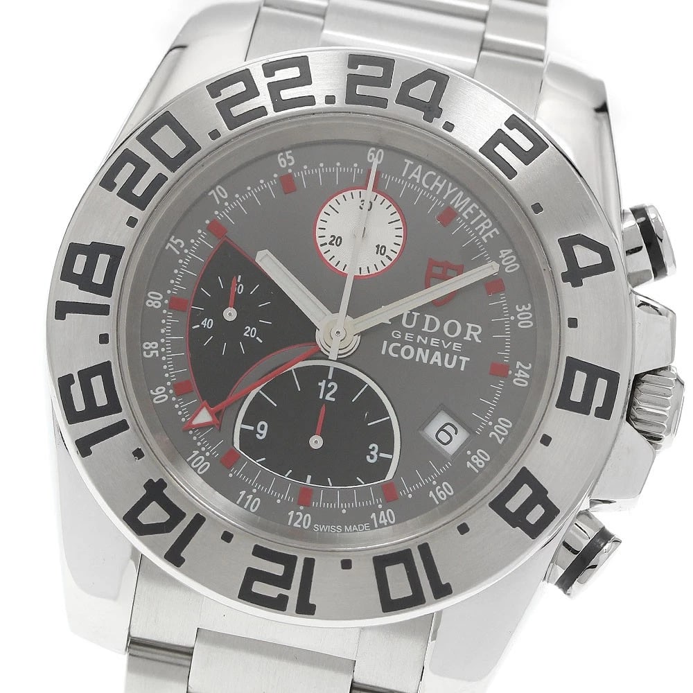 TUDOR SPORTS COLLECTION SPEED ICONAUT GMT AUTOMATIC WATCH: TUDOR Sports Collection Speed Iconaut GMT Automatic Watch Brand: TUDOR Type/Style: Wristwatch Material: Band Material Stainless Steel, Case Material Stainless Steel Color: Band Color Silver, Case