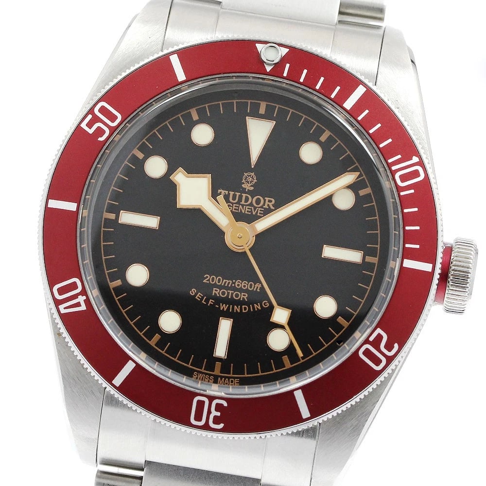 TUDOR HERITAGE BLACK BAY BLACK DIAL AUTOMATIC WATCH: TUDOR Heritage Black Bay black Dial Automatic Watch Brand: TUDOR Type/Style: Wristwatch Material: Band Material Stainless Steel, Case Material Stainless Steel Color: Band Color Silver, Case Color