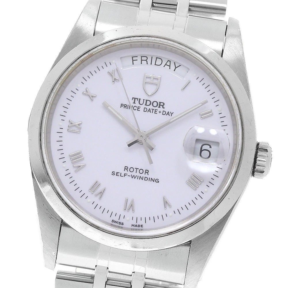 TUDOR PRINCE DATE DAY WHITE DIAL AUTOMATIC WATCH: TUDOR Prince Date Day white Dial Automatic Watch Brand: TUDOR Type/Style: Wristwatch Material: Band Material Stainless Steel, Case Material Stainless Steel Color: Band Color Silver, Case Color