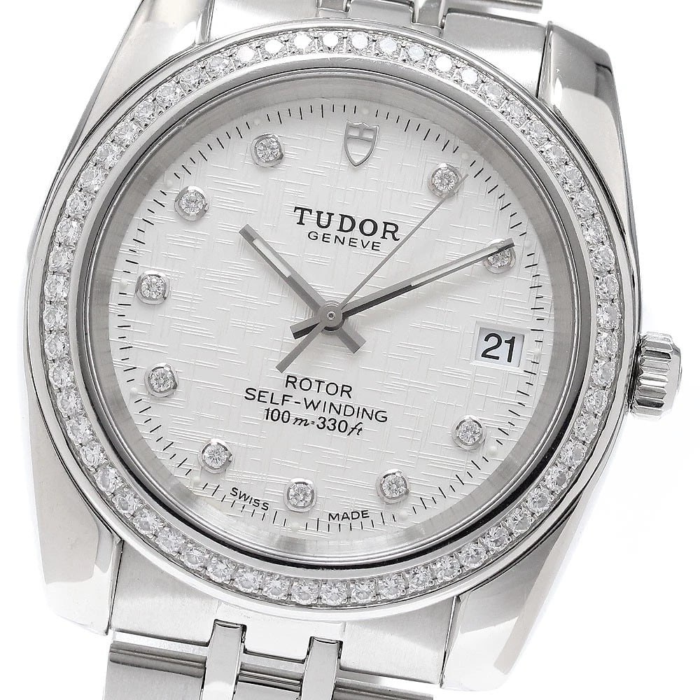 TUDOR CLASSIC DATE DIAMOND BEZEL 10P DIAMOND AUTOMATIC WATCH: TUDOR Classic Date Diamond bezel 10P diamond Automatic Watch Brand: TUDOR Type/Style: Wristwatch Material: Band Material Stainless Steel, Case Material Stainless Steel Color: Band Color Silver, Case