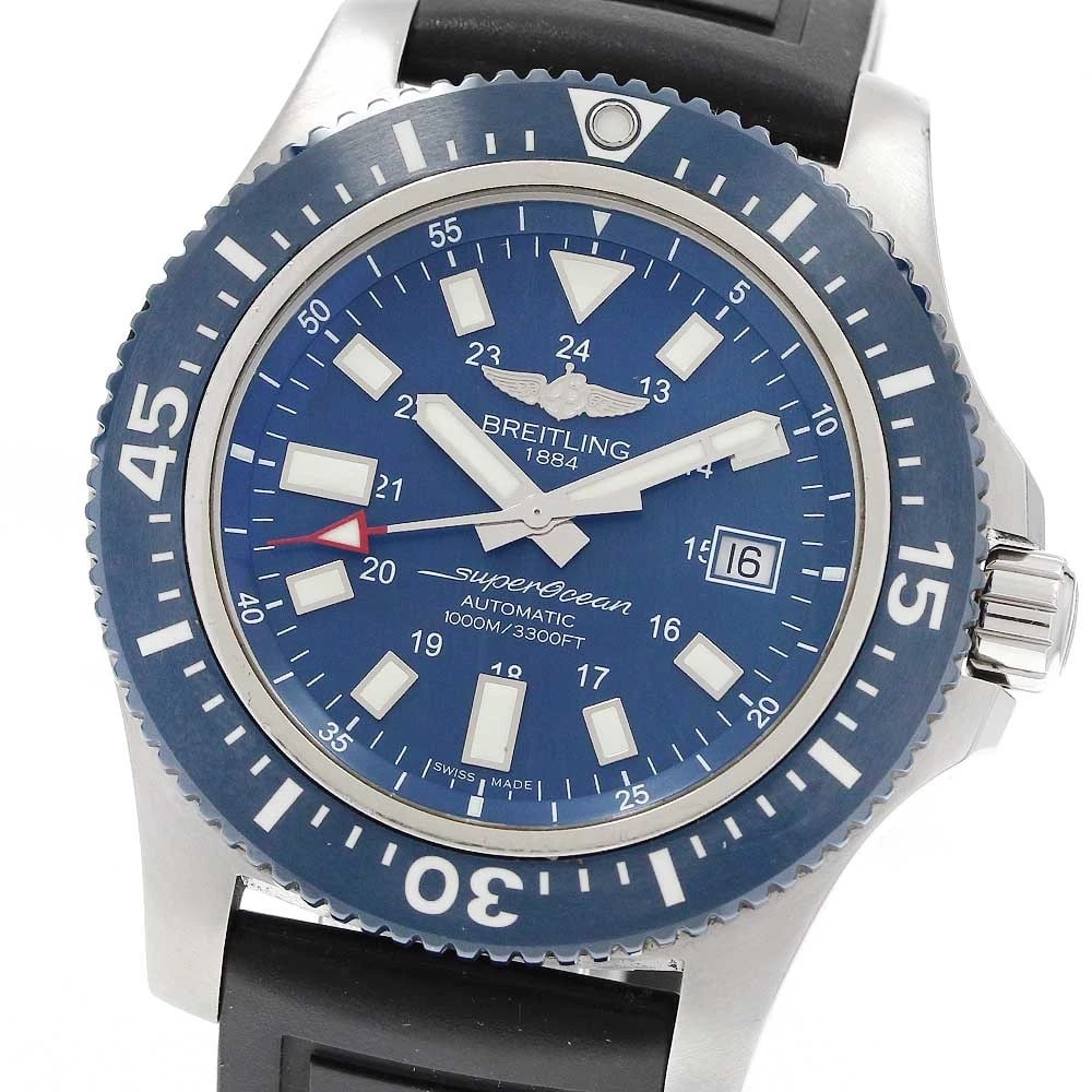 BREITLING SUPER OCEAN 44 SPECIAL DATE AUTOMATIC WATCH: BREITLING Super Ocean 44 Special Date Automatic Watch Brand: BREITLING Type/Style: Wristwatch Material: Band Material rubber, Case Material Stainless Steel Color: Band Color black, Case Color Silver, 