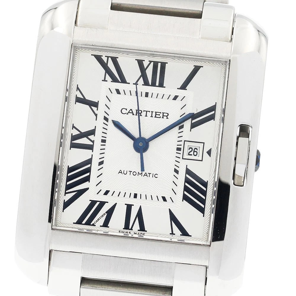 CARTIER TANK ANGLAISE LM DATE SILVER DIAL AUTOMATIC WATCH: CARTIER Tank Anglaise LM Date Silver Dial Automatic Watch Brand: CARTIER Type/Style: Wristwatch Material: Band Material Stainless Steel, Case Material Stainless Steel Color: Band Color Silver, Case