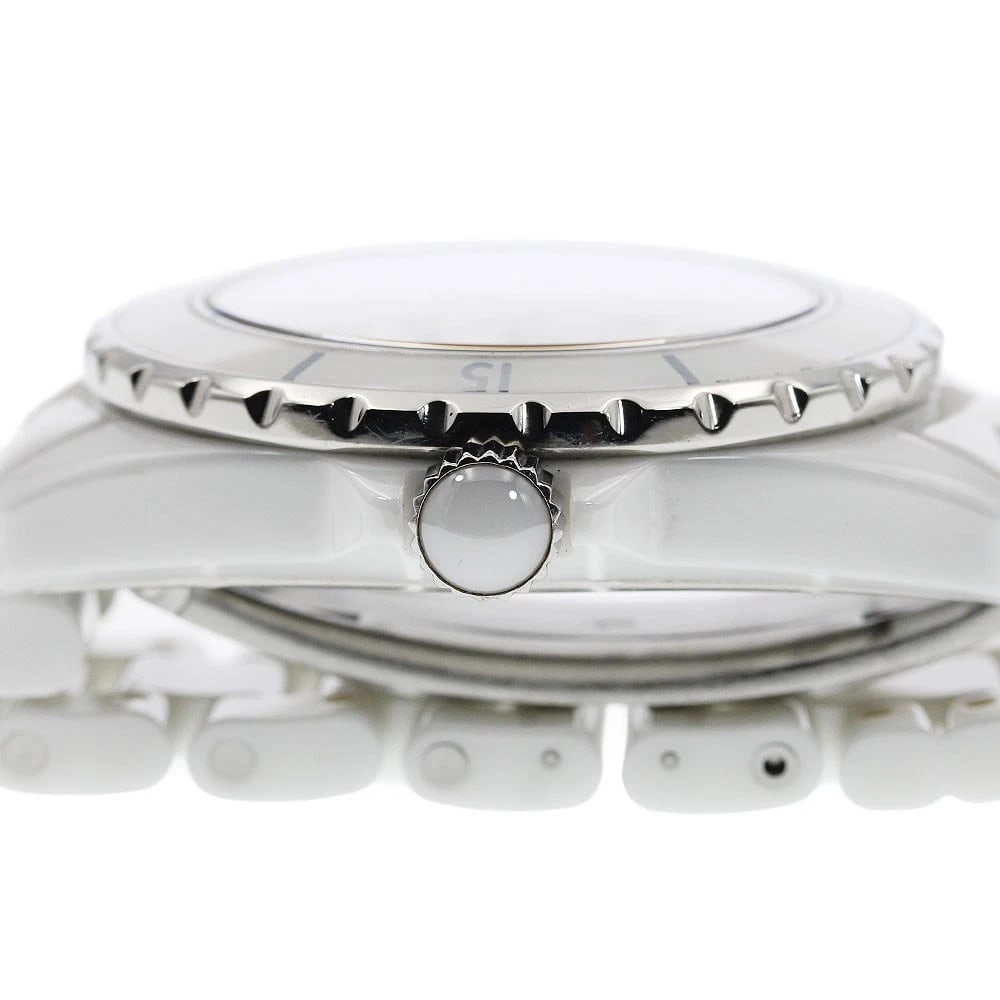 CHANEL J12 WHITE CERAMIC DATE WHITE DIAL AUTOMATIC WATCH - 4