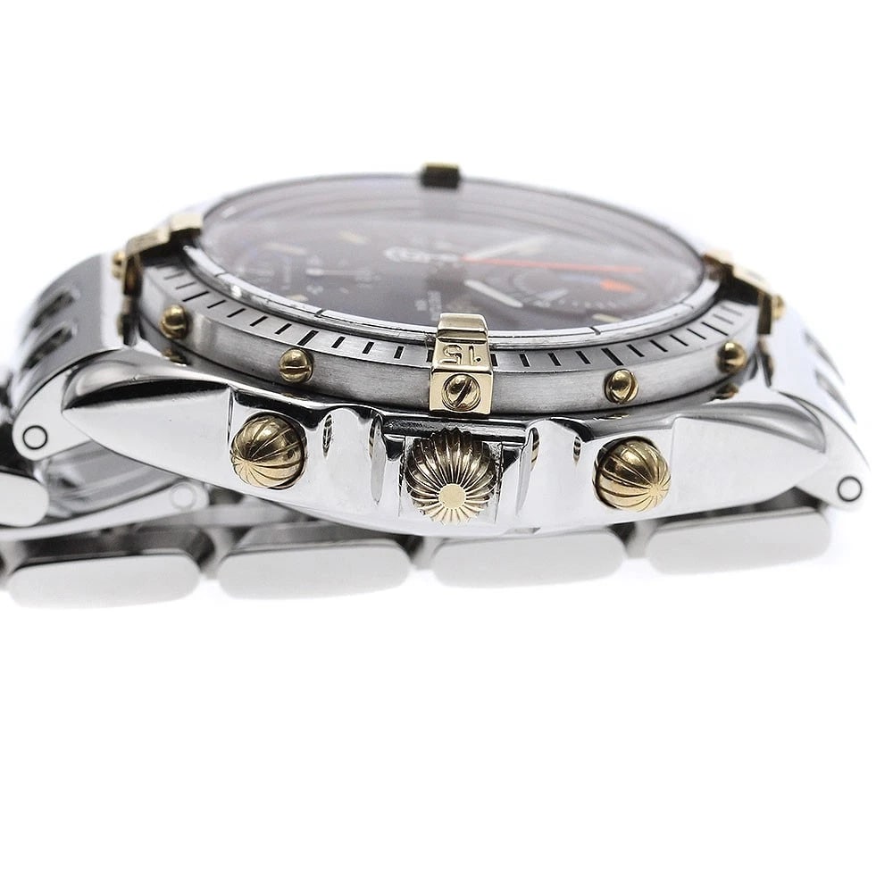 BREITLING CHRONOMDATE BLACK DIAL AUTOMATIC WATCH - 4