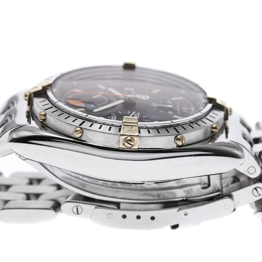 BREITLING CHRONOMDATE BLACK DIAL AUTOMATIC WATCH - 5
