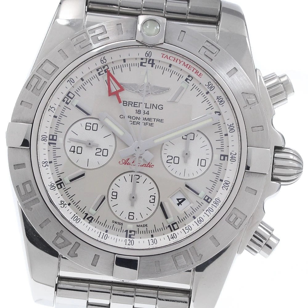 BREITLING CHRONOMDATE GMT SILVER DIAL AUTOMATIC WATCH: BREITLING ChronomDate GMT Silver Dial Automatic Watch Brand: BREITLING Type/Style: Wristwatch Material: Band Material Stainless Steel, Case Material Stainless Steel Color: Band Color Silver, Case Colo
