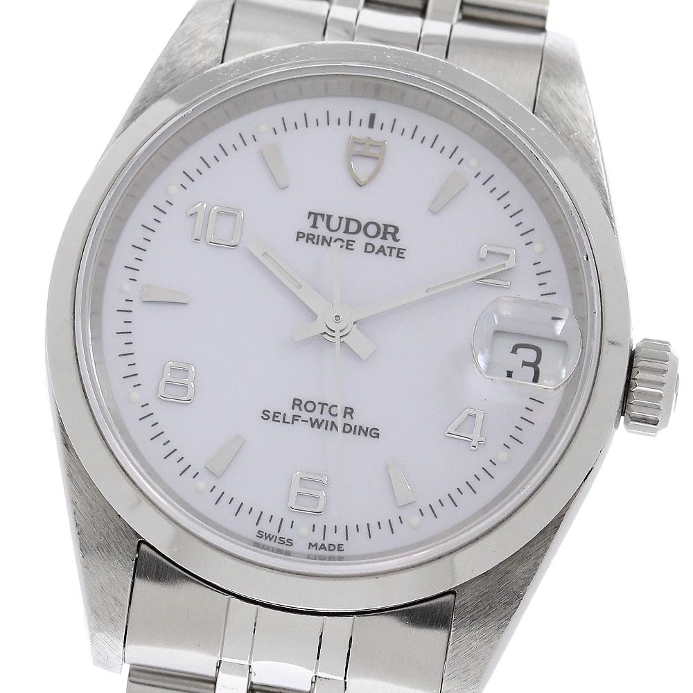TUDOR PRINCE DATE WHITE DIAL AUTOMATIC WATCH: TUDOR Prince Date white Dial Automatic Watch Brand: TUDOR Type/Style: Wristwatch Material: Band Material Stainless Steel, Case Material Stainless Steel Color: Band Color Silver, Case Color Silver,