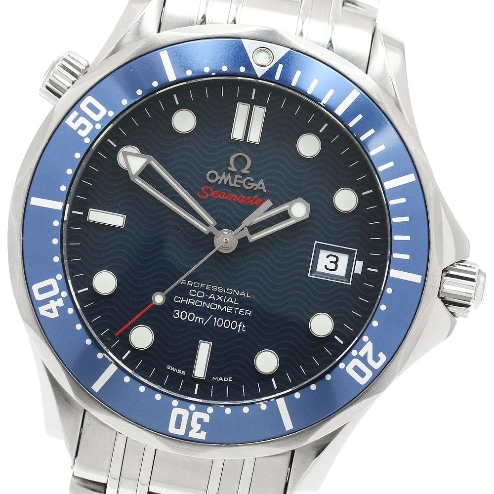 OMEGA SEAMASTER DIVER CO-AXIAL DATE AUTOMATIC WATCH: OMEGA Seamaster Diver Co-Axial Date Automatic Watch Brand: OMEGA Type/Style: Wristwatch Material: Band Material Stainless Steel, Case Material Stainless Steel Color: Band Color Silver, Case Color