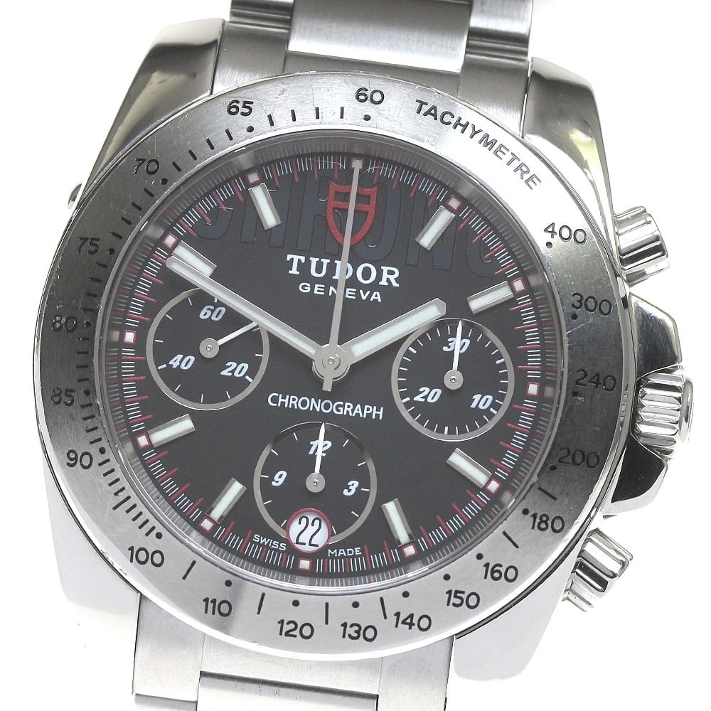 TUDOR SPORTS LINE CHRONOGRAPH BLACK DIAL AUTOMATIC WATCH: TUDOR Sports line Chronograph Black Dial Automatic Watch Brand: TUDOR Type/Style: Wristwatch Material: Band Material Stainless Steel, Case Material Stainless Steel Color: Band Color Silver, Case