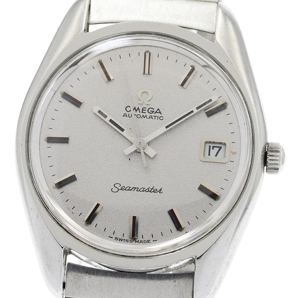 OMEGA SEAMASTER DATE SILVER DIAL AUTOMATIC WATCH: OMEGA Seamaster Date Silver Dial Automatic Watch Brand: OMEGA Type/Style: Wristwatch Material: Band Material Stainless Steel, Case Material Stainless Steel Color: Band Color Silver, Case Color