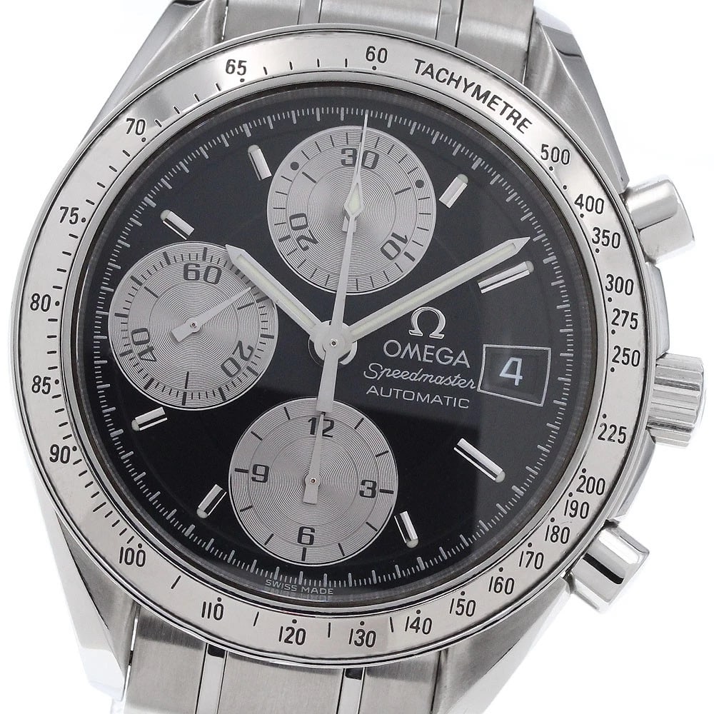 OMEGA SPEEDMASTER MARUI LIMITED DATE AUTOMATIC WATCH: OMEGA Speedmaster Marui Limited Date Automatic Watch Brand: OMEGA Type/Style: Wristwatch Material: Band Material Stainless Steel, Case Material Stainless Steel Color: Band Color Silver, Case Color