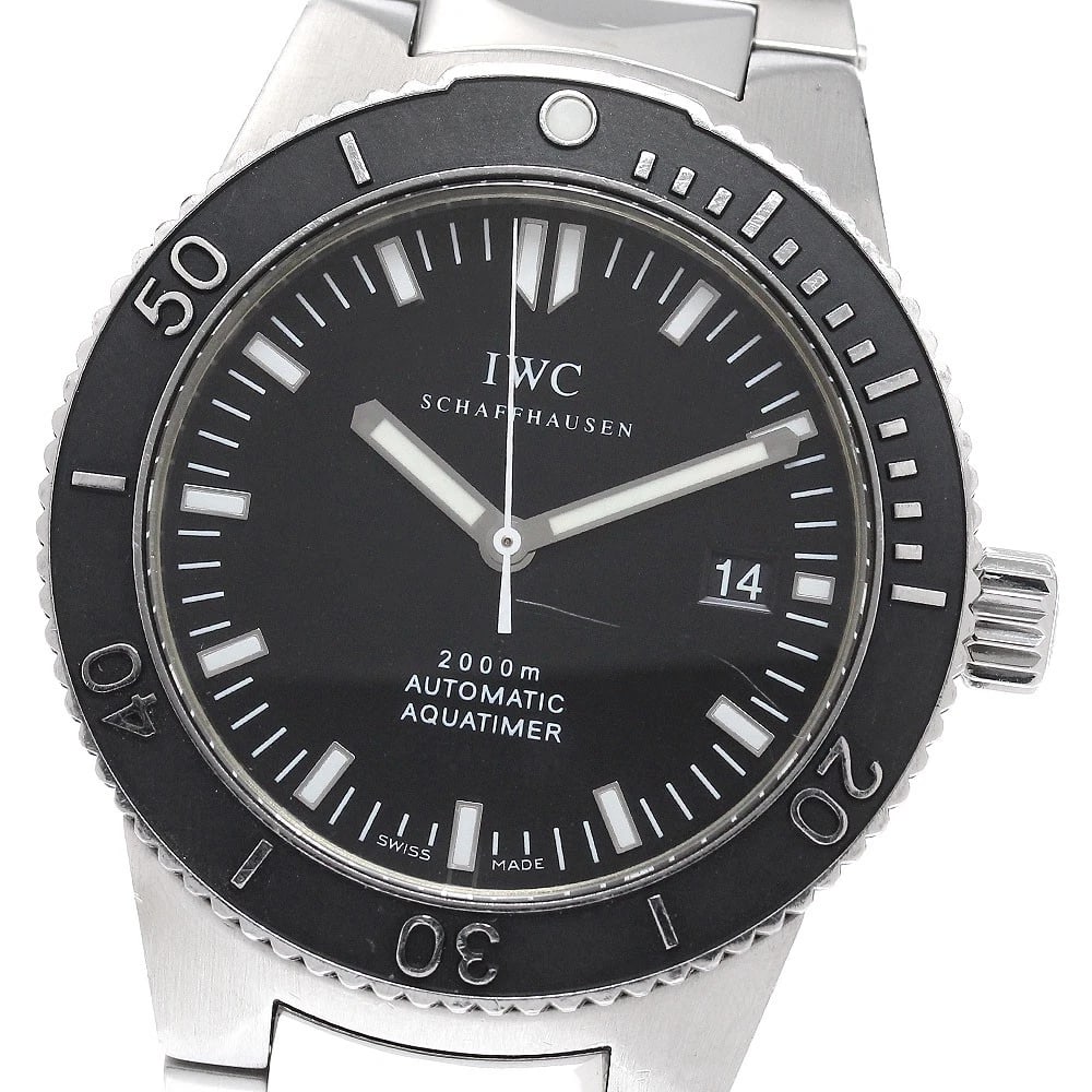 IWC SCHAFFHAUSEN GST AQUA TIMER DATE BLACK DIAL AUTOMATIC WATCH: IWC SCHAFFHAUSEN GST aqua timer Date black Dial Automatic Watch Brand: IWC SCHAFFHAUSEN Type/Style: Wristwatch Material: Band Material Stainless Steel, Case Material Stainless Steel Color: Band Color