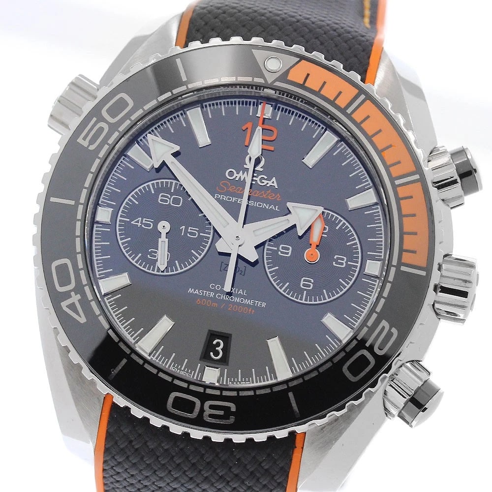 OMEGA SEAMASTER PLANET AUTOMATIC WATCH: OMEGA Seamaster Planet Automatic Watch Brand: OMEGA Type/Style: Wristwatch Material: Band Material rubber, Case Material Stainless Steel Color: Band Color Black / orange, Case Color black, Dial Color