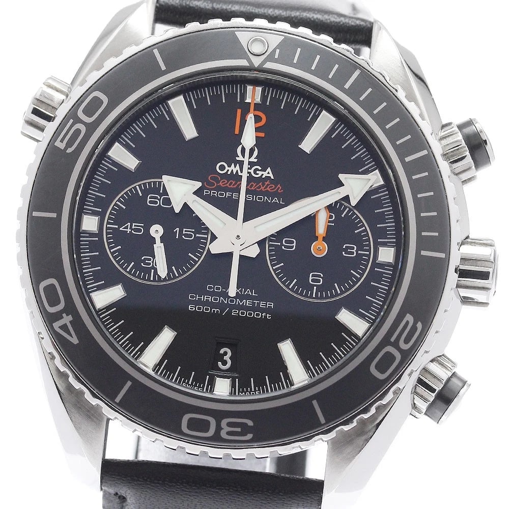 OMEGA SEAMASTER PLANET OCEAN AUTOMATIC WATCH: OMEGA Seamaster Planet Ocean Automatic Watch Brand: OMEGA Type/Style: Wristwatch Material: Band Material leather, Case Material Stainless Steel Color: Band Color black, Case Color Silver, Dial Color