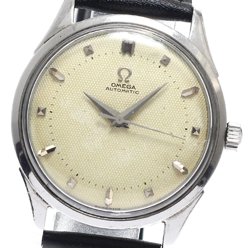 OMEGA HARFLOATER SILVER DIAL AUTOMATIC WATCH: OMEGA Harfloater Silver Dial Automatic Watch Brand: OMEGA Type/Style: Wristwatch Material: Band Material leather, Case Material Stainless Steel Color: Band Color black, Case Color Silver, Dial Color
