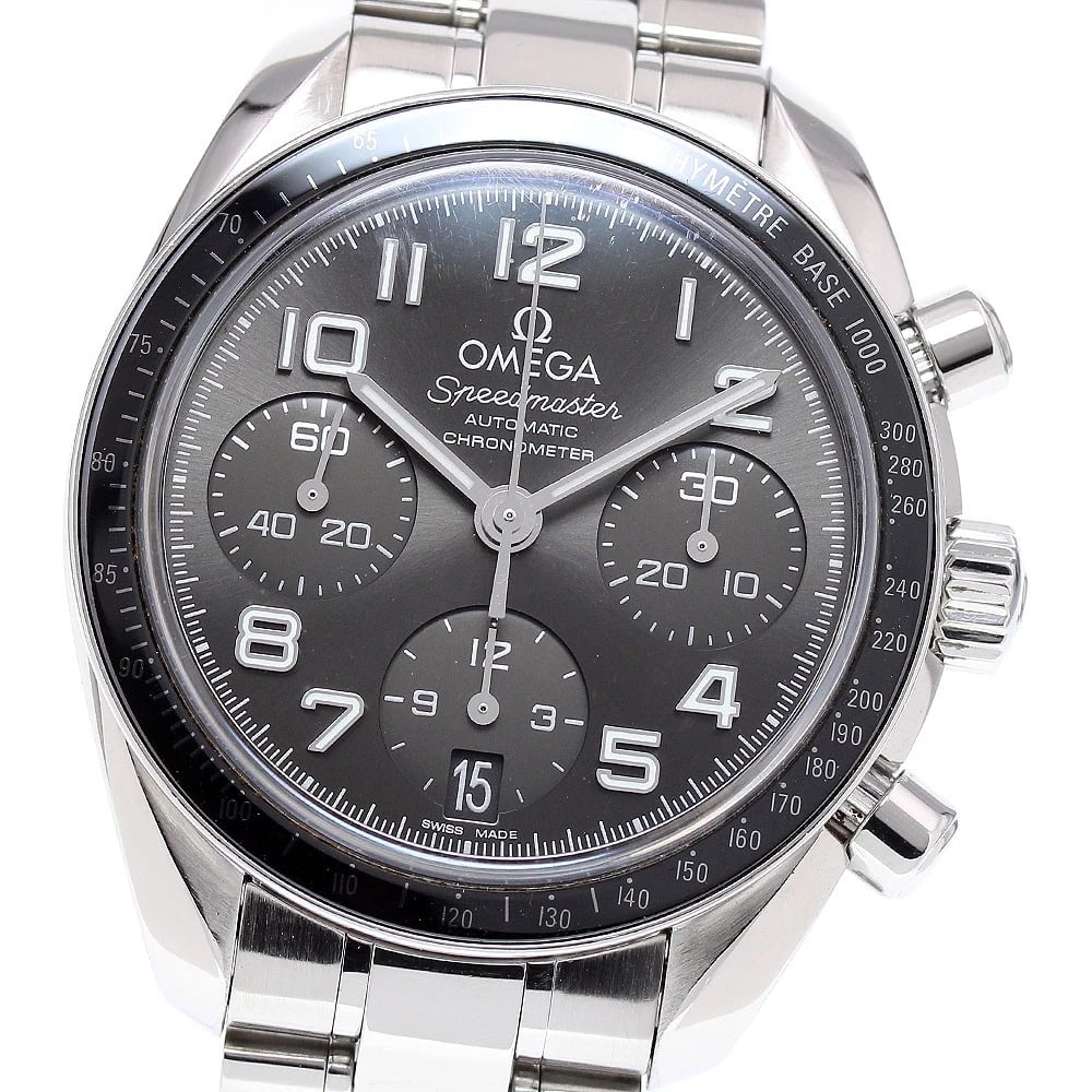 OMEGA SPEEDMASTER DATE CHRONOGRAPH AUTOMATIC WATCH: OMEGA Speedmaster Date Chronograph Automatic Watch Brand: OMEGA Type/Style: Wristwatch Material: Band Material Stainless Steel, Case Material Stainless Steel Color: Band Color Silver, Case Color