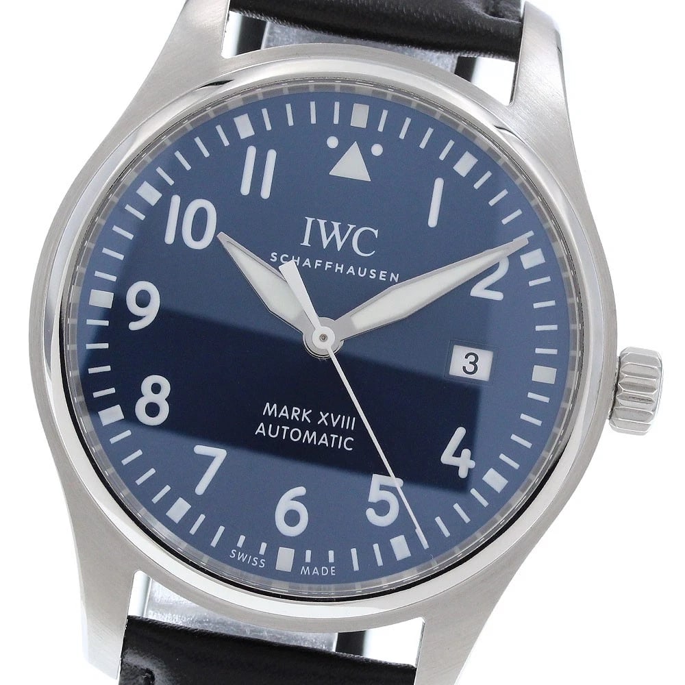 IWC SCHAFFHAUSEN PILOT'S WATCH MARK PETITE PRINCE WATCH: IWC SCHAFFHAUSEN Pilot's Watch Mark Petite Prince Watch Brand: IWC SCHAFFHAUSEN Type/Style: Wristwatch Material: Band Material leather, Case Material Stainless Steel Color: Band Color black, Case Colo