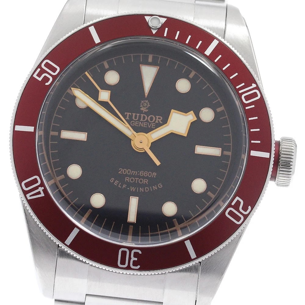 TUDOR HERITAGE BLACK BAY BLACK DIAL AUTOMATIC WATCH: TUDOR Heritage Black Bay black Dial Automatic Watch Brand: TUDOR Type/Style: Wristwatch Material: Band Material Stainless Steel, Case Material Stainless Steel Color: Band Color Silver, Case Color Silv