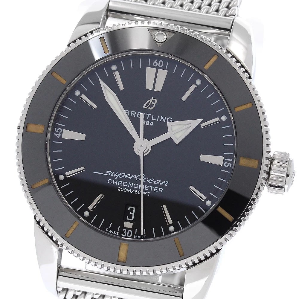 BREITLING SUPEROCEAN HERITAGEII DATE AUTOMATIC WATCH: BREITLING Superocean HeritageII Date Automatic Watch Brand: BREITLING Type/Style: Wristwatch Material: Band Material Stainless Steel, Case Material Stainless Steel Color: Band Color Silver, Case
