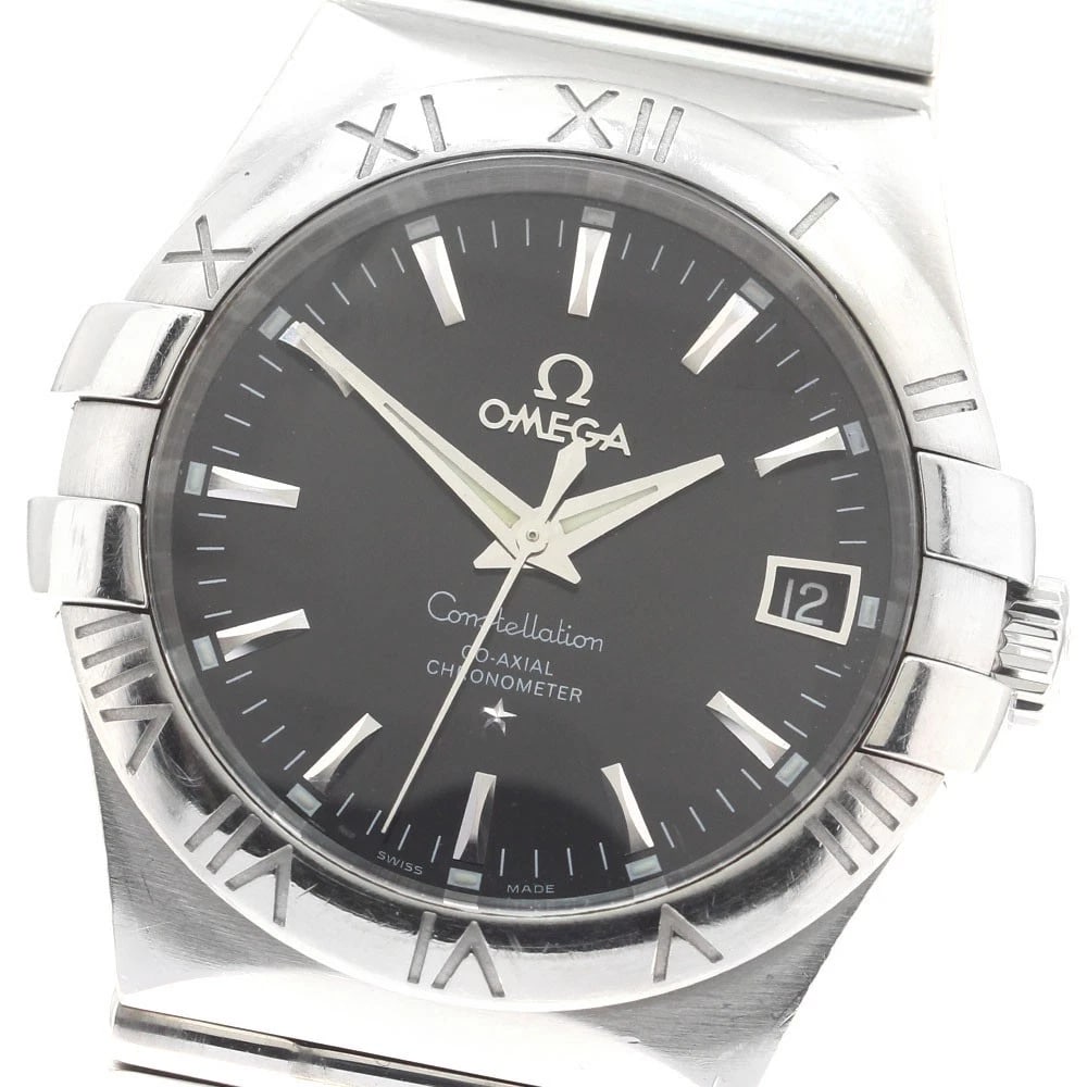 OMEGA CONSTELLATION DATE AUTOMATIC WATCH: OMEGA Constellation Date Automatic Watch Brand: OMEGA Type/Style: Wristwatch Material: Band Material Stainless Steel, Case Material Stainless Steel Color: Band Color Silver, Case Color Silver, Dial