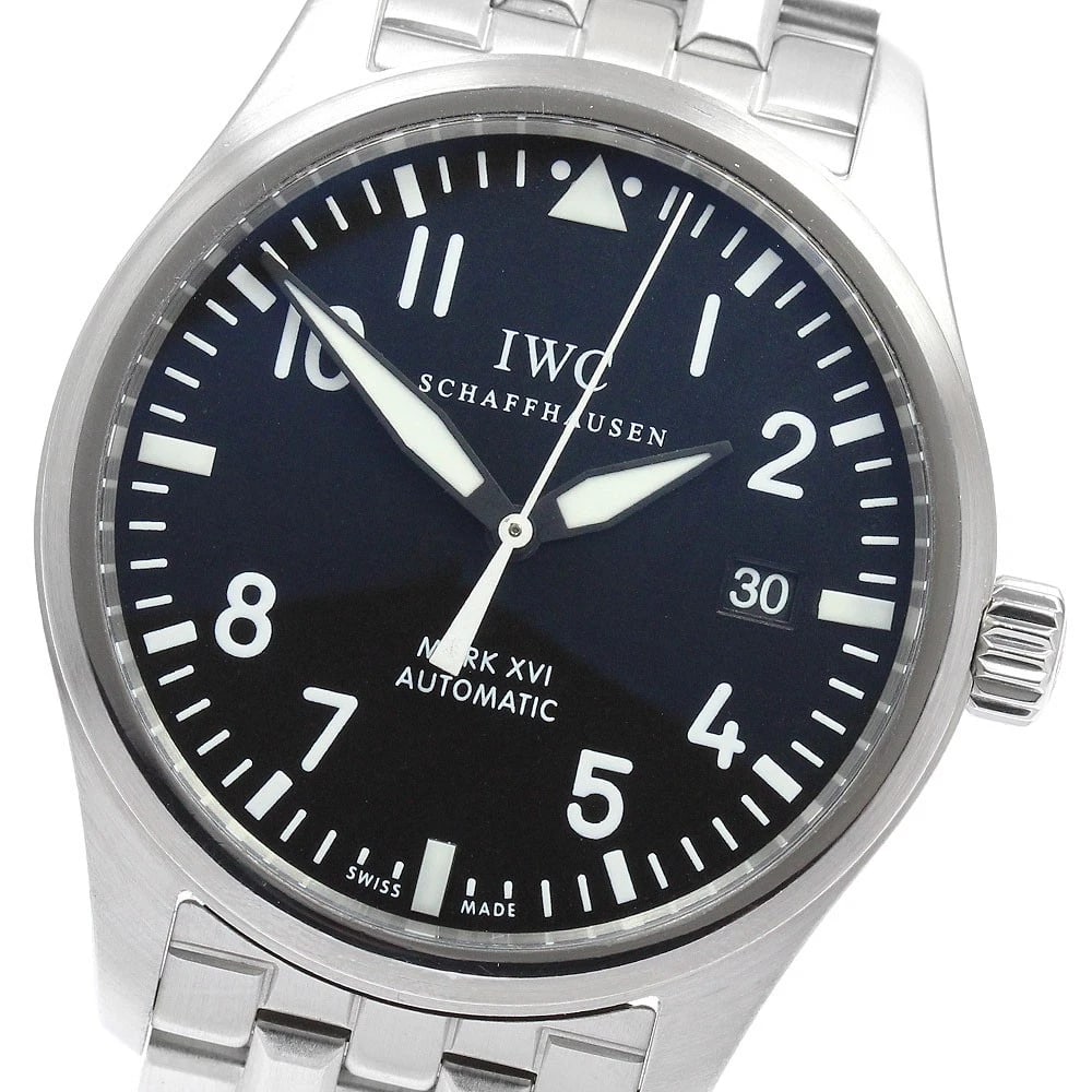 IWC SCHAFFHAUSEN PILOT WATCH MARK DATE AUTOMATIC WATCH: IWC SCHAFFHAUSEN Pilot Watch Mark Date Automatic Watch Brand: IWC SCHAFFHAUSEN Type/Style: Wristwatch Material: Band Material Stainless Steel, Case Material Stainless Steel Color: Band Color Silver,