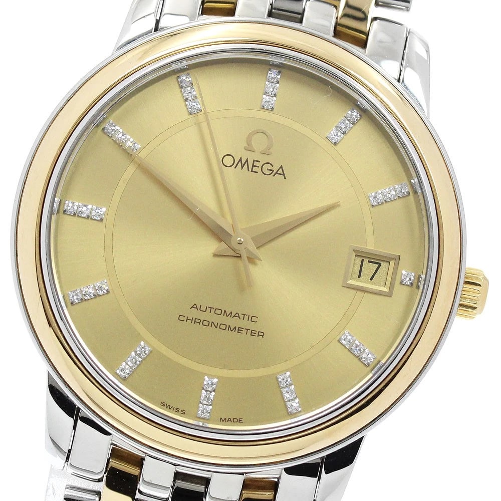 OMEGA DE VILLE PRESTIGE CHRONOMETER DATE AUTOMATIC WATCH: OMEGA De Ville Prestige Chronometer Date Automatic Watch Brand: OMEGA Type/Style: Wristwatch Material: Band Material Stainless Steel/YG, Case Material Stainless Steel/YG Color: Band Color Silver /