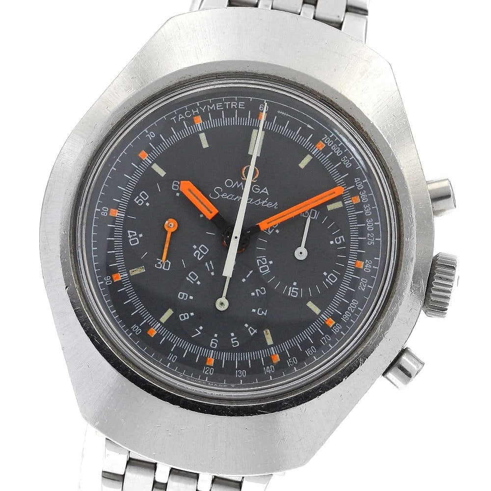 OMEGA SEAMASTER CHRONOGRAPH GRAY DIAL HAND WINDING WATCH (1 of 2)