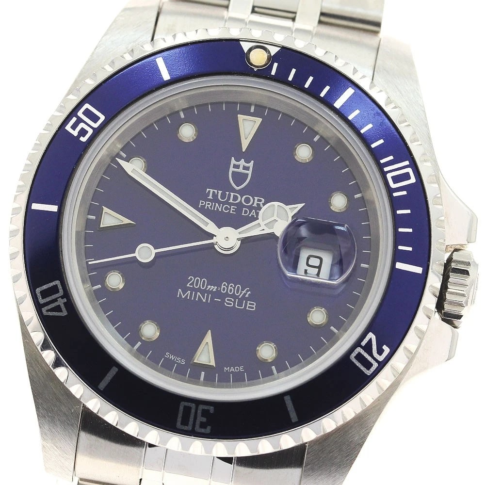 TUDOR PRINCE DATE MINI SUB DATE BLUE DIAL AUTOMATIC WATCH: TUDOR Prince Date Mini Sub Date blue Dial Automatic Watch Brand: TUDOR Type/Style: Wristwatch Material: Band Material Stainless Steel, Case Material Stainless Steel Color: Band Color Silver, Case Colo