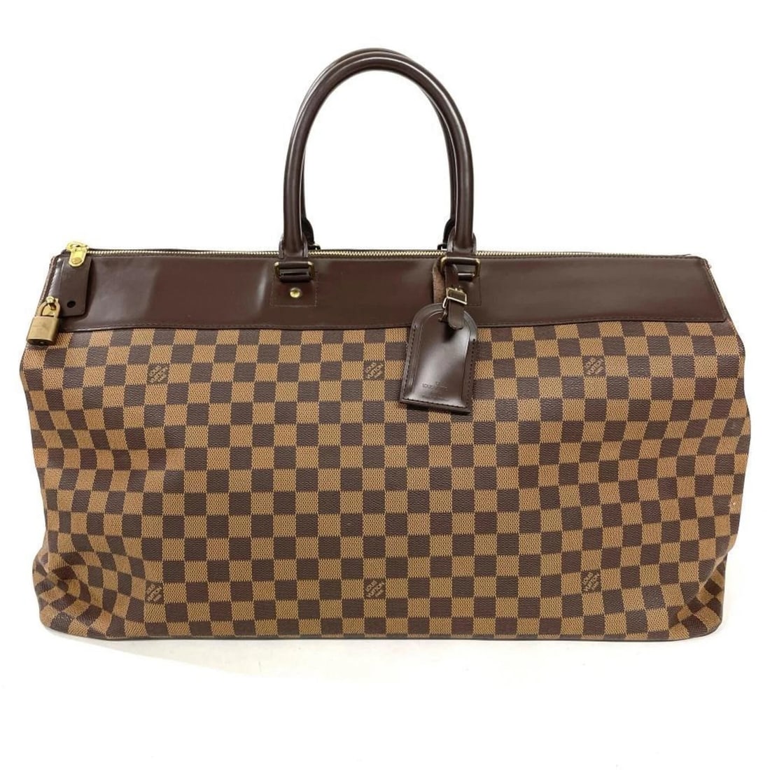LOUIS VUITTON GREENWICH GM BOSTON BAG: Louis Vuitton Greenwich GM Boston Bag Brand: Louis Vuitton Type/Style: Boston bag Material: Damier Canvas Color: Brown Size: (HxWxD) 25cm x 54cm x 26cm / 9.84inch x 21.25inch x 10.23inch Accessories: