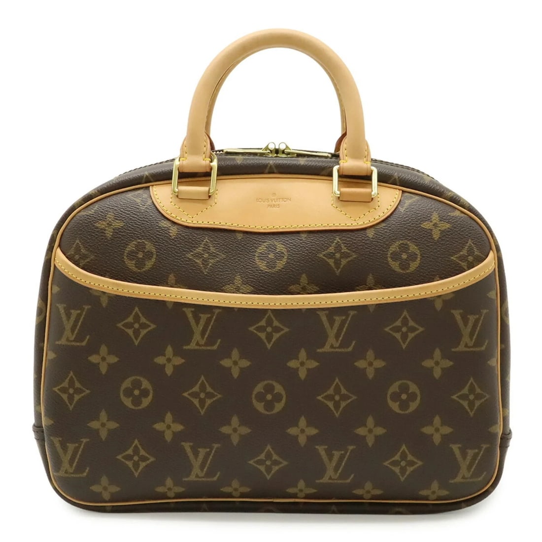 LOUIS VUITTON MONOGRAM TROUVILLE HANDBAG: Louis Vuitton Monogram Trouville Handbag Brand: Louis Vuitton Type/Style: Handbag Material: Monogram Color: Brown Size: (HxWxD) 22cm x 28cm x 11cm / 8.66inch x 11.02inch x 4.33inch Accessories: No