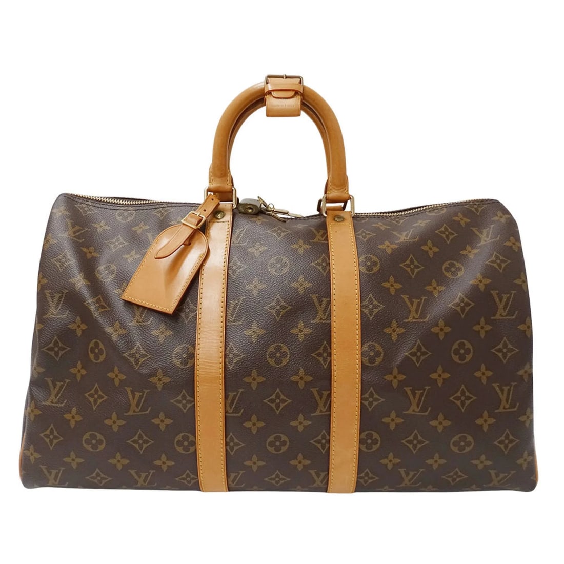 LOUIS VUITTON HANDBAG: Louis Vuitton Handbag Brand: Louis Vuitton Type/Style: Boston bag, Handbag Material: Monogram Color: Brown, Monogram Size: (HxWxD) 28cm x 47cm x 20cm / 11.02inch x 18.5inch x 7.87inch Accessories: