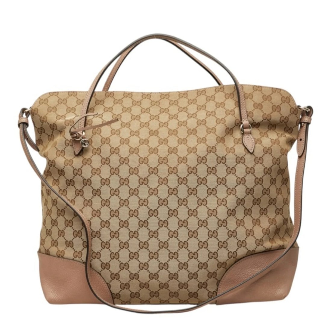 GUCCI GG CANVAS HANDBAG SHOULDER BAG: Gucci GG Canvas Handbag Shoulder Bag Brand: Gucci Type/Style: Handbag, Shoulder bag Material: Canvas , Leather Color: Beige, Pink Size: (HxWxD) 36.5cm x 37cm x 15.5cm / 14.37inch x 14.56inch x