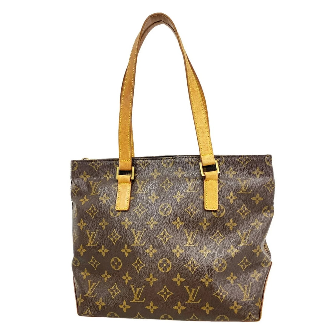 LOUIS VUITTON MONOGRAM CABAS PIANO TOTE BAG: Louis Vuitton Monogram Cabas Piano Tote Bag Brand: Louis Vuitton Type/Style: Tote bag Material: none Color: Brown Size: (HxWxD) 24.5cm x 27.5cm x 12.5cm / 9.64inch x 10.82inch x 4.92inch Accessori