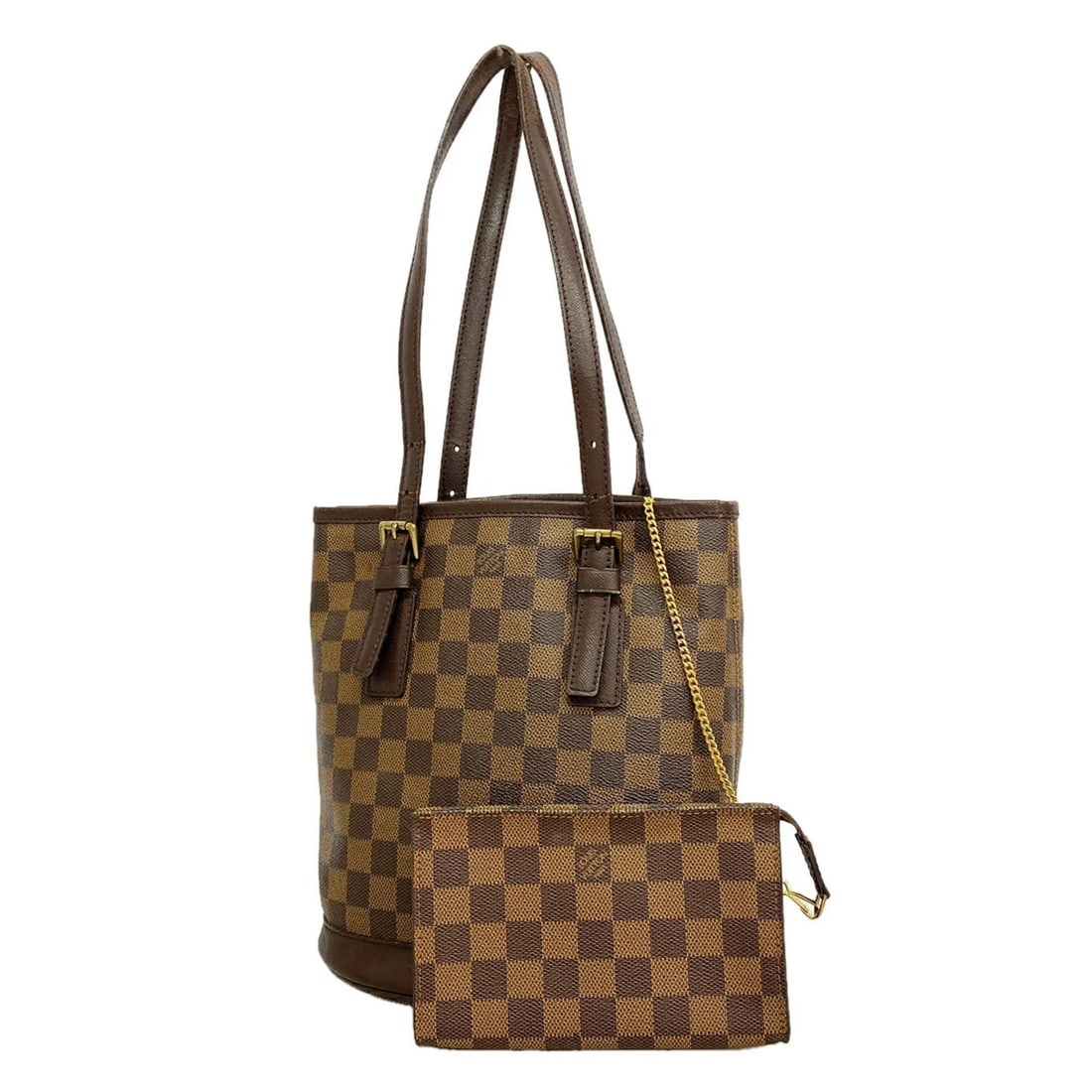 LOUIS VUITTON DAMIER MARE TOTE BAG: Louis Vuitton Damier Mare Tote Bag Brand: Louis Vuitton Type/Style: Tote bag Material: none Color: Ebene Size: (HxWxD) 25cm x 23cm x 15.5cm / 9.84inch x 9.05inch x 6.1inch Accessories: None