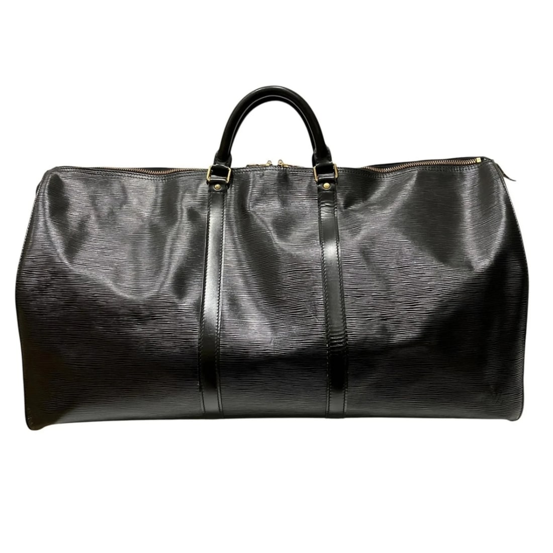 LOUIS VUITTON KEEPALL BOSTON BAG, EPI LEATHER: Louis Vuitton Keepall Boston Bag, Epi Leather Brand: Louis Vuitton Type/Style: Boston bag Material: Epi leather Color: Black Size: (HxWxD) 31cm x 60cm x 27cm / 12.2inch x 23.62inch x 10.62inch
