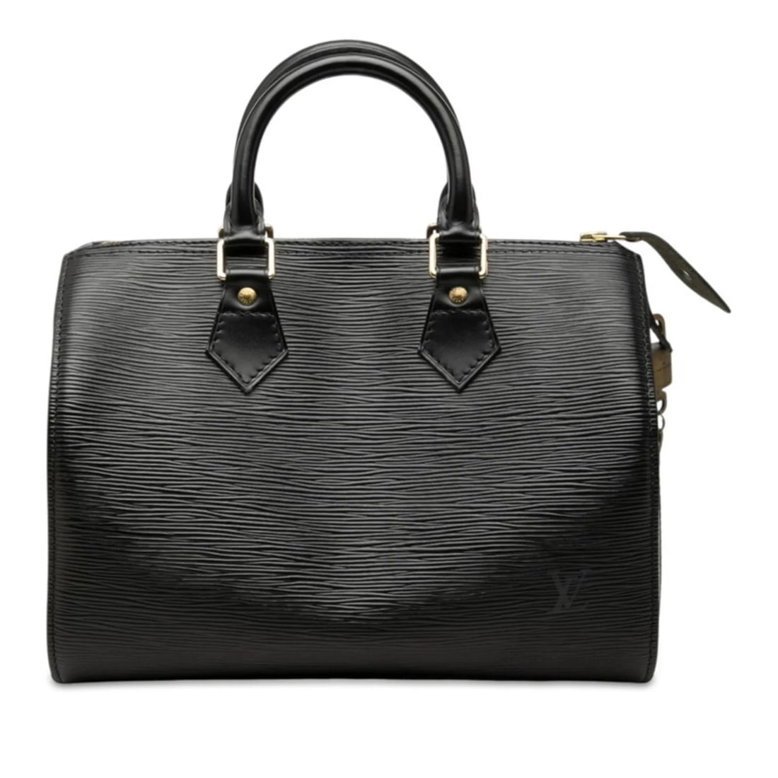 LOUIS VUITTON EPI SPEEDY 25 HANDBAG MINI BOSTON BAG: Louis Vuitton Epi Speedy 25 Handbag Mini Boston Bag Brand: Louis Vuitton Type/Style: Boston bag, Handbag Material: Leather Color: Black, Noir Size: (HxWxD) 20cm x 27.5cm x 15.5cm / 7.87inch x