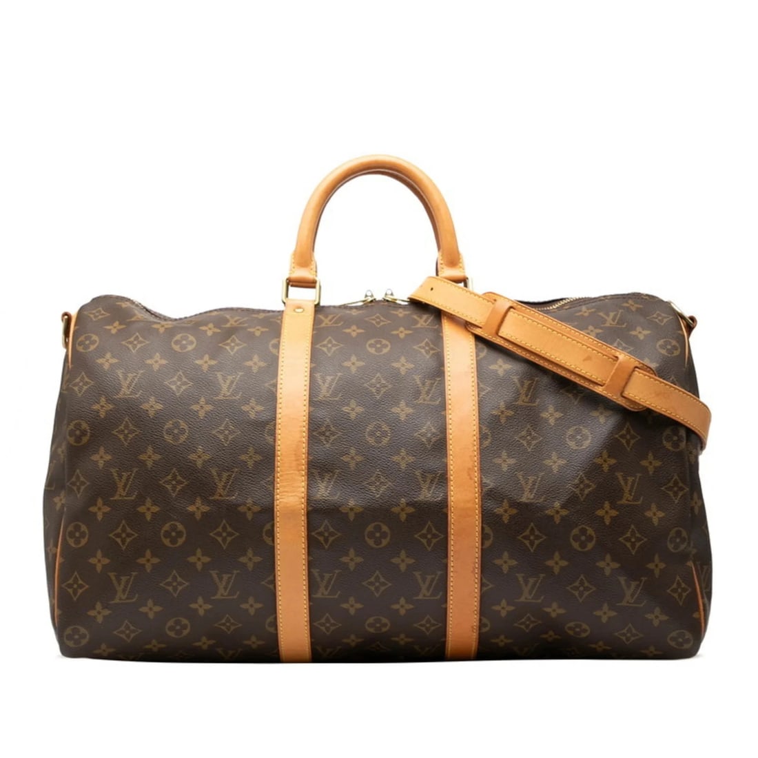 LOUIS VUITTON MONOGRAM 50 BOSTON/SHOULDER BAG: Louis Vuitton Monogram 50 Boston/Shoulder Bag Brand: Louis Vuitton Type/Style: Boston bag, Shoulder bag Material: PVC , Leather Color: Brown Size: (HxWxD) 28cm x 50cm x 22cm / 11.02inch x 19.68inch x 