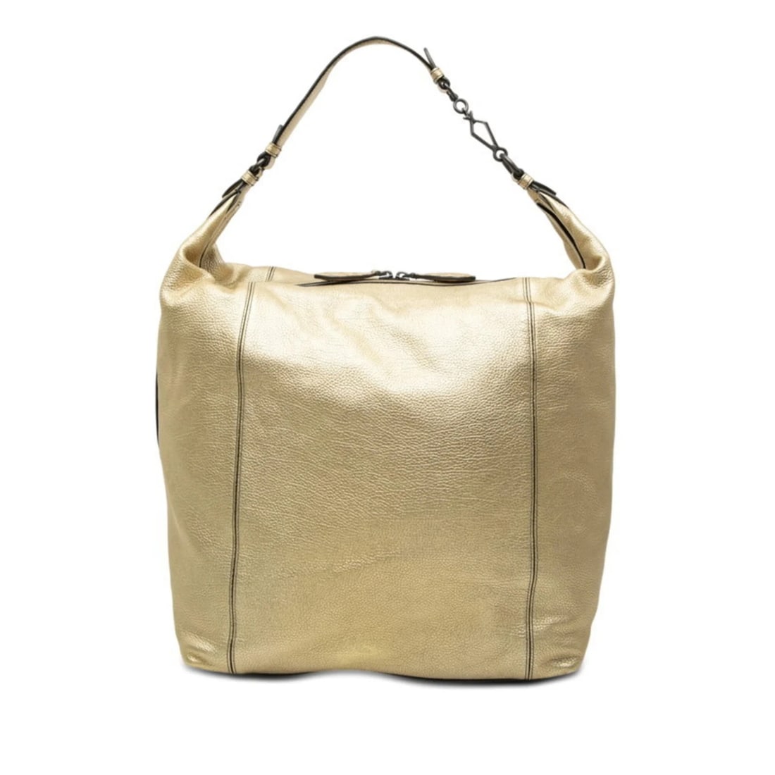 BOTTEGA VENETA ONE-SHOULDER BAG, GOLD LEATHER: Bottega Veneta One-Shoulder Bag, Gold Leather Brand: Bottega Veneta Type/Style: Shoulder bag Material: Leather Color: Gold Size: (HxWxD) 40cm x 31cm x 20cm / 15.74inch x 12.2inch x 7.87inch