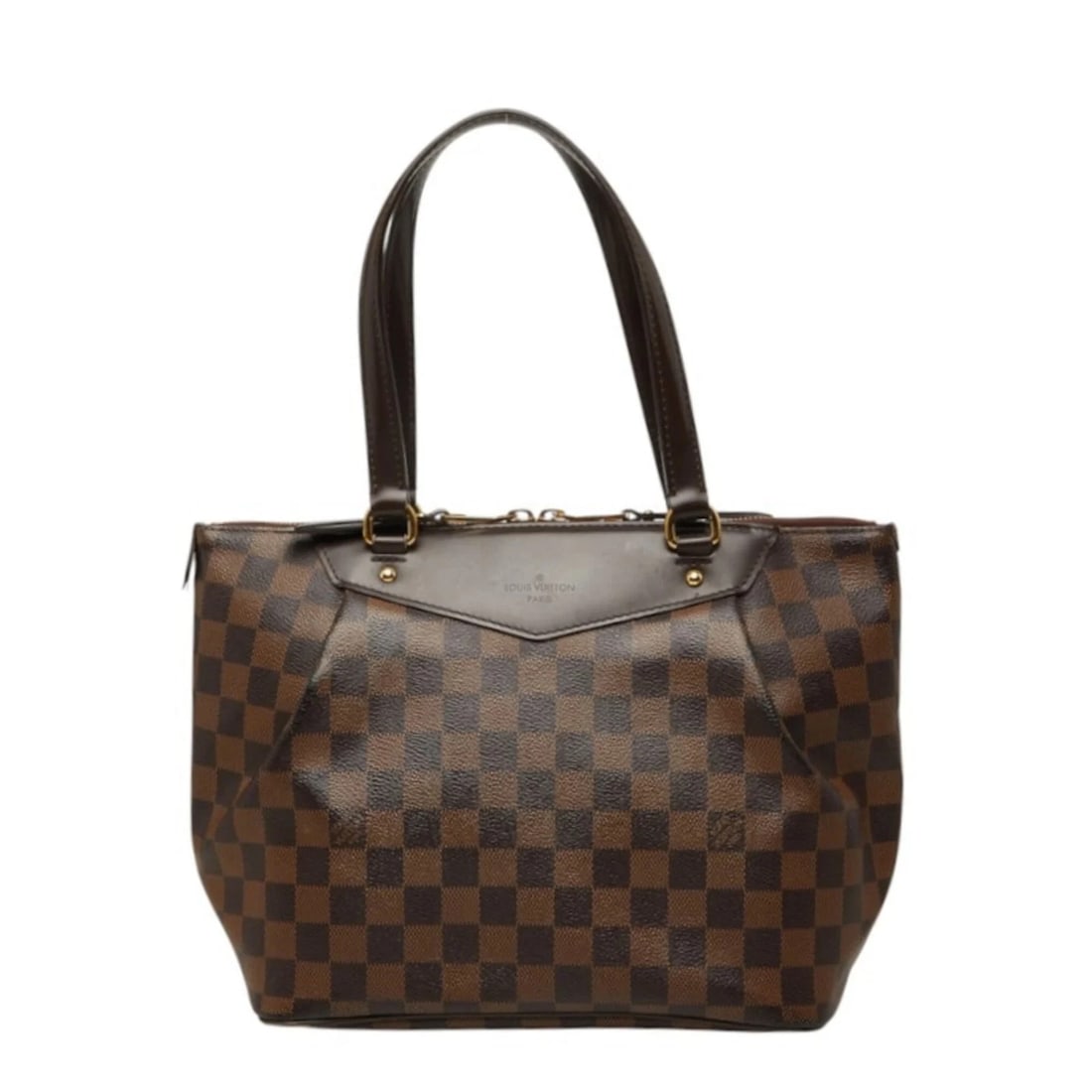 LOUIS VUITTON DAMIER WESTMINSTER PM TOTE BAG: Louis Vuitton Damier Westminster PM Tote Bag Brand: Louis Vuitton Type/Style: Shoulder bag, Tote bag Material: PVC , Leather Color: Brown, Damier Canvas Size: (HxWxD) 22cm x 31cm x 14cm / 8.66inch x 1