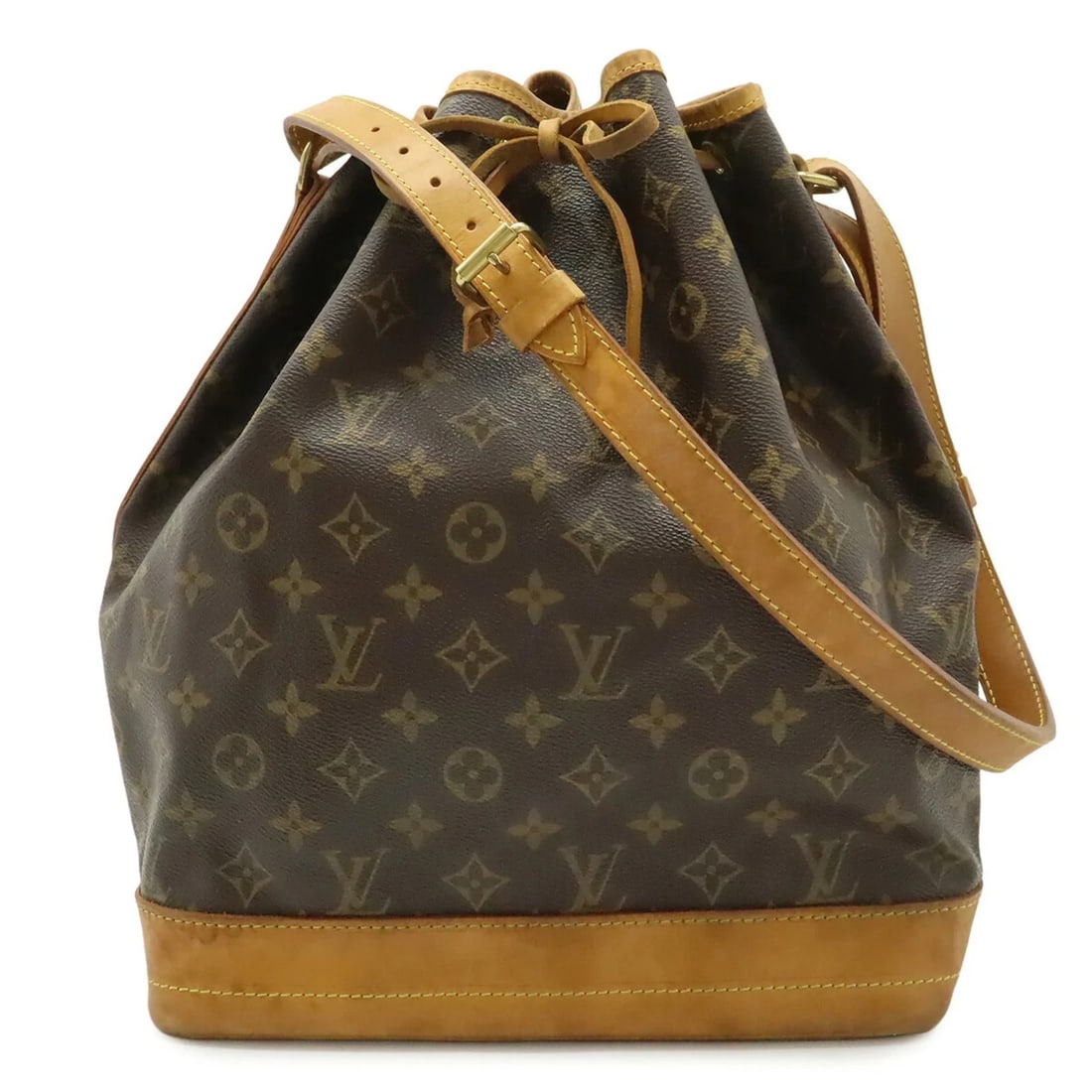 LOUIS VUITTON MONOGRAM NOE SHOULDER BAG: Louis Vuitton Monogram Noe Shoulder Bag Brand: Louis Vuitton Type/Style: Shoulder bag Material: Monogram Color: Brown, Monogram, White Size: (HxWxD) 34cm x 26cm x 19cm / 13.38inch x 10.23inch x 7.48in