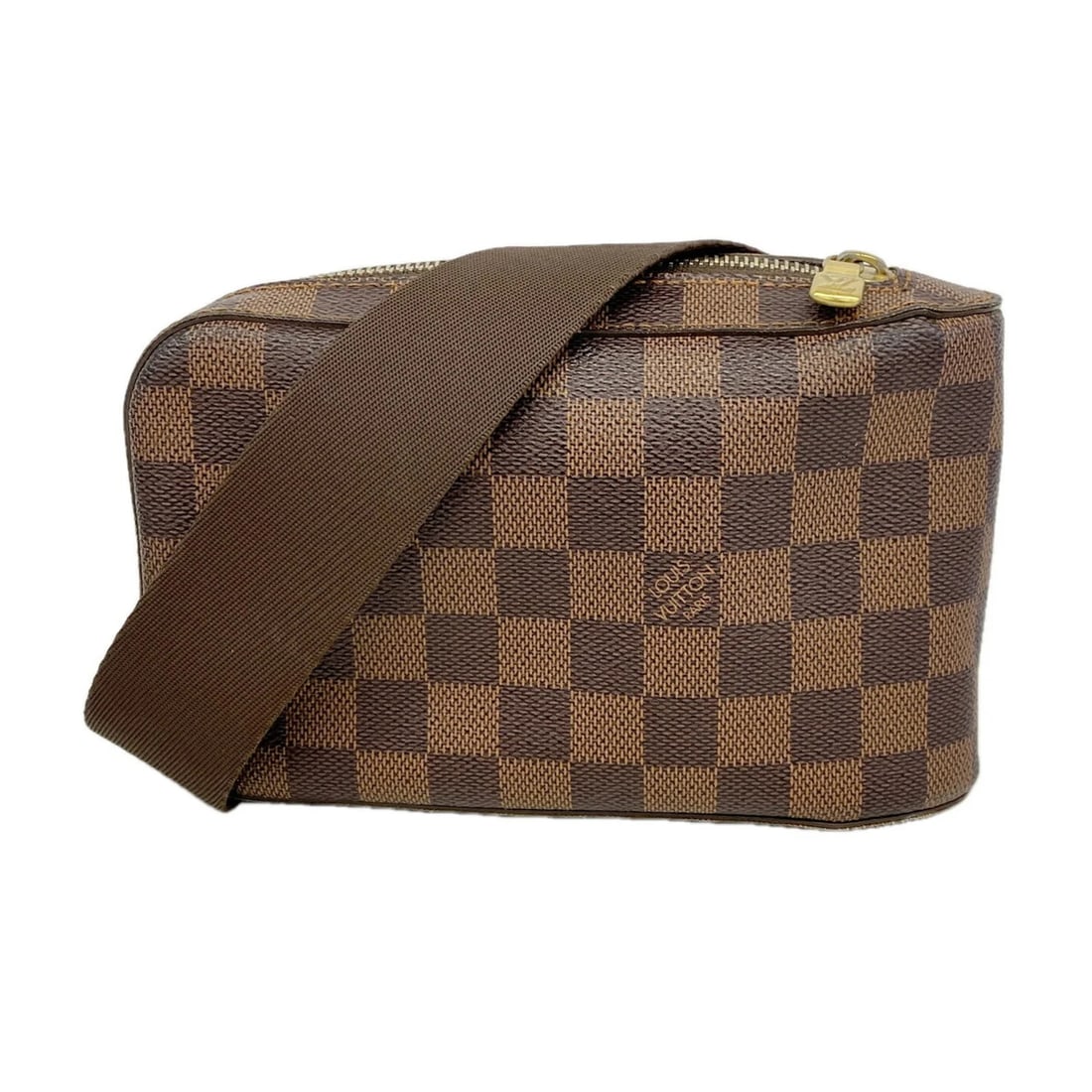 LOUIS VUITTON DAMIER GERONIMOS EBENE: Louis Vuitton Damier Geronimos Ebene Brand: Louis Vuitton Type/Style: Sling bag Material: none Color: Ebene Size: (HxWxD) 11.5cm x 20cm x 5cm / 4.52inch x 7.87inch x 1.96inch Accessories: None