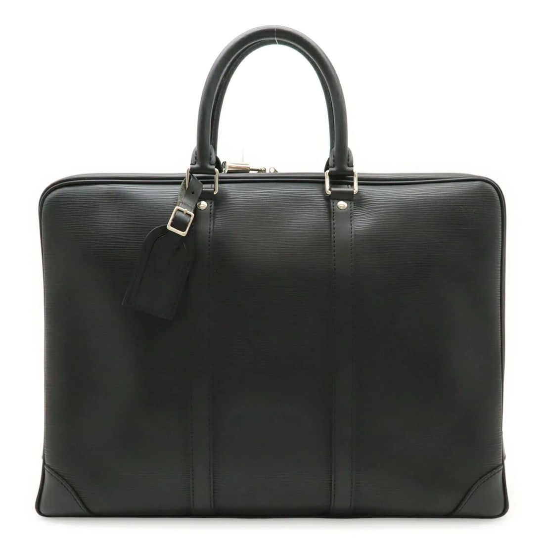 LOUIS VUITTON EPI PORT DOCUMENT VOYAGE HANDBAG: LOUIS VUITTON Epi Port Document Voyage Handbag Brand: Louis Vuitton Type/Style: Handbag Material: Epi leather Color: Black, Noir Size: (HxWxD) 30cm x 41cm x 6.5cm / 11.81inch x 16.14inch x 2.55inch