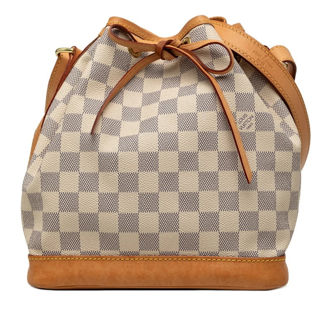 LOUIS VUITTON DAMIER AZUR NOE BB CROSSBODY SHOULDER BAG: Louis Vuitton Damier Azur Noe BB Crossbody Shoulder Bag Brand: Louis Vuitton Type/Style: Shoulder bag Material: PVC , Leather Color: White Size: (HxWxD) 23.5cm x 21cm x 14cm / 9.25inch x 8.26inch x